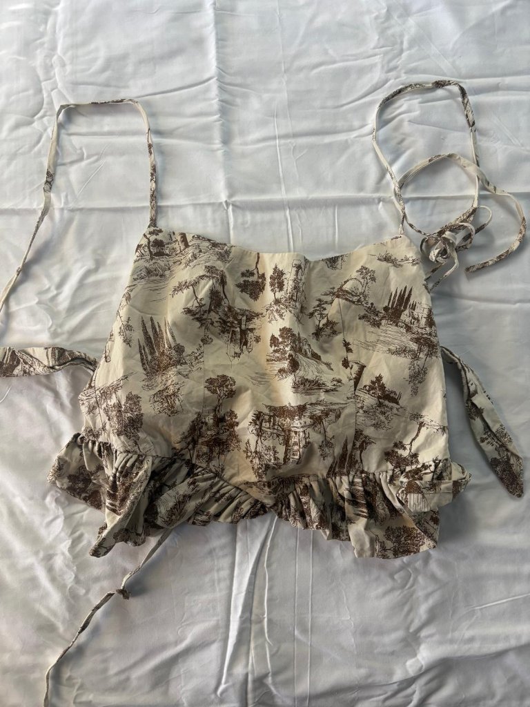 Eliza Faulkner Candy Corset Brown Toile De Jouy — image 5 of 7